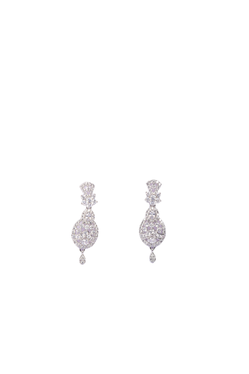 Namokriti Sparkling Crystal Drop Earrings – Elegant Wedding & Party Jewelry for Women